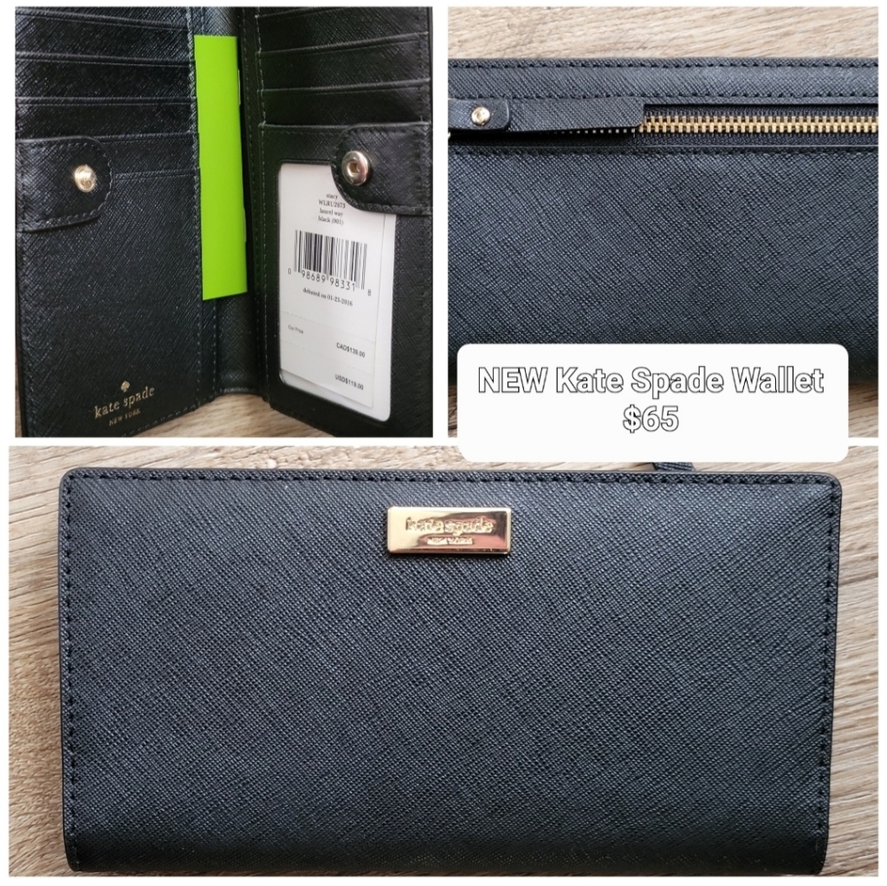 Kate Spade Laurel Way Stacy Black Wallet